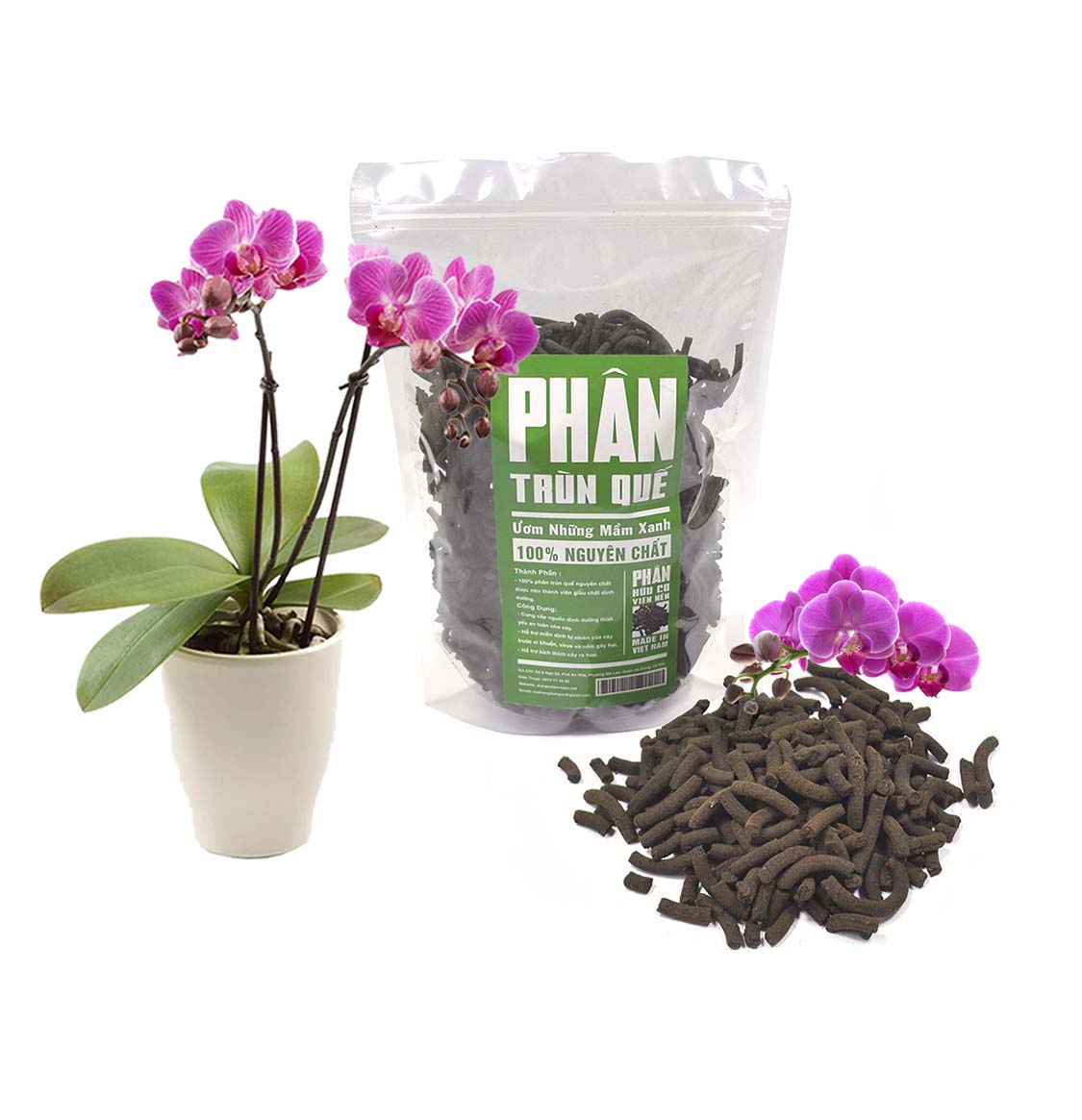 Bí kíp bón phân trùn quế cho lan phát triển tốt